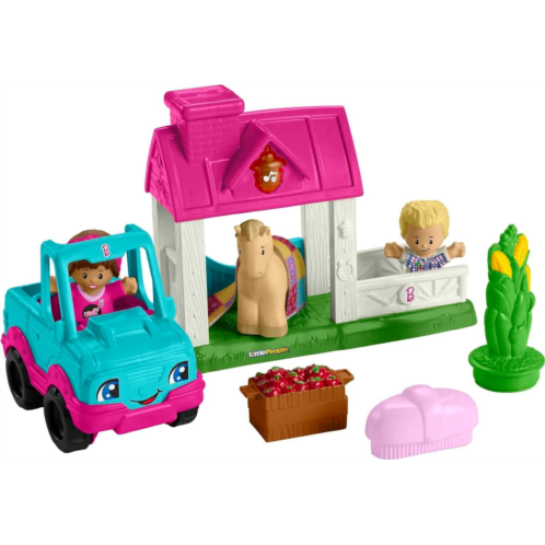 Fisher-Price Little People Barbie Toddler Toy Horse Stable Playset With Light Sounds & Figures For Ages 18+ Months