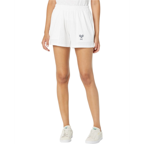 Madewell MWL Embroidered Tennis Pull-On Seamed Shorts