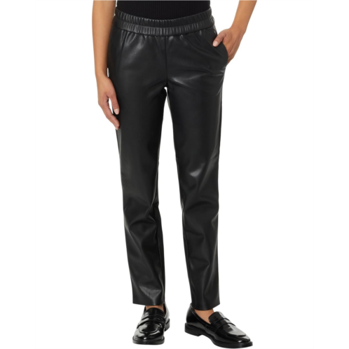 Elliott Lauren Leather Straight Leg Pull-On Pants