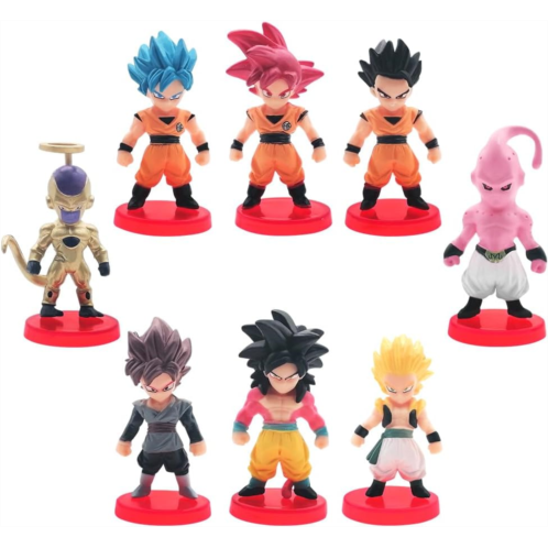 MOYEE 8Pcs Cartoon Anime Action Figures Set.Cake Topper Ball Supplies for Birthday Parties. Perfect for Friends Who Like to Collect set Toys