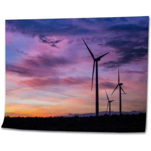 OEPWQIWEPZ Triple Wind Turbine Sunset Clouds at Wild Horse Wind Farm DIY Digital Oil Painting Set Acrylic Oil Painting Arts Craft Paint by Number Kits for Adult Kids Beginner Child