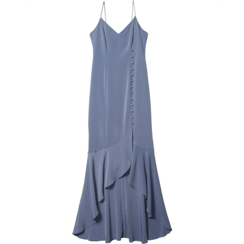 Adrianna Papell Crepe Wrap Dress w/ Button Detail