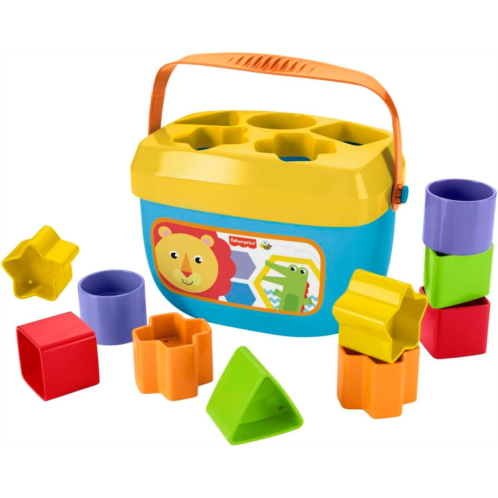 Fisher-Price Stacking Toy Babys First Blocks Set of 10 Shapes for Sorting Play for Infants Ages 6+ Months