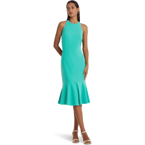 POLO RALPH LAUREN Womens Lauren Ralph Lauren Double-Faced Crepe Sleeveless Dress