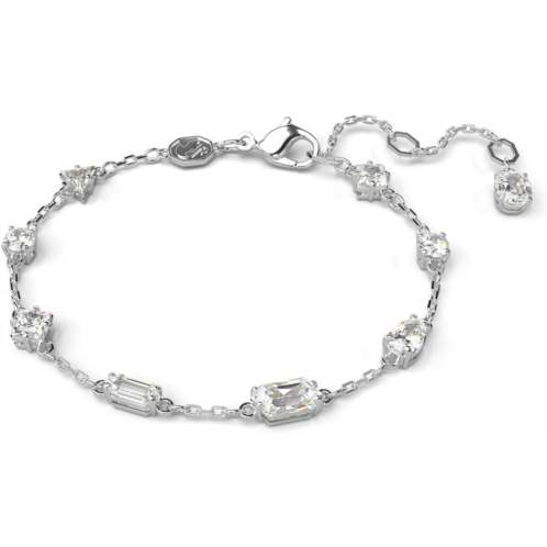 Swarovski Mesmera Bracelet, Clear Mixed-Cut Stones in a Scattered Design on a Rhodium Finished Chain, Part of the Mesmera Collection