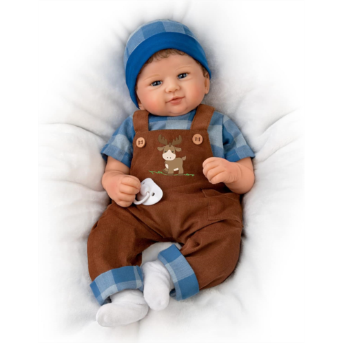 The Ashton-Drake Galleries Adventure Awaits Authentic Silicone Realistic Baby Boy Doll by Sandy Faber