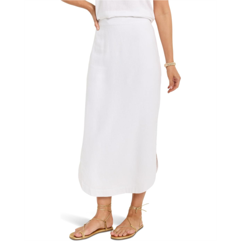 Womens NICZOE Petite Rumba Linen Dip Skirt