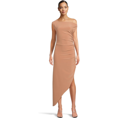 Womens Norma Kamali Drop Shoulder Side Drape Gown