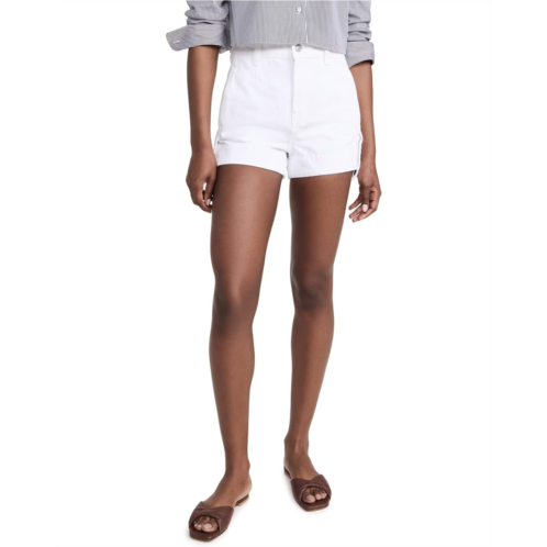 Womens 7 For All Mankind Tailored Slouch Shorts in Brilliant White