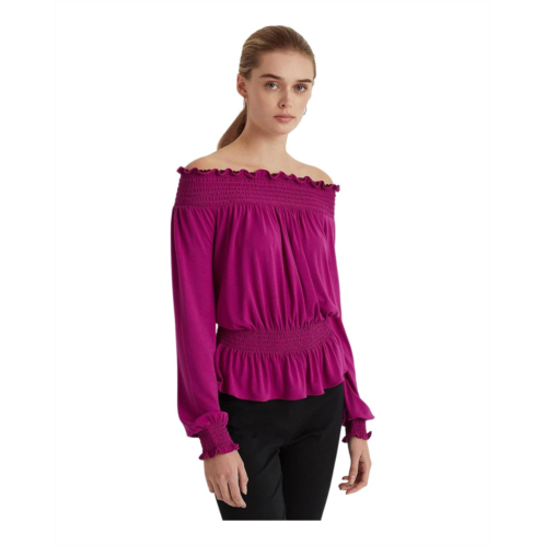 POLO RALPH LAUREN Petite Jersey Off-the-Shoulder Top