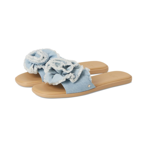 Womens Kate Spade New York Flourish Denim Flat Sandal