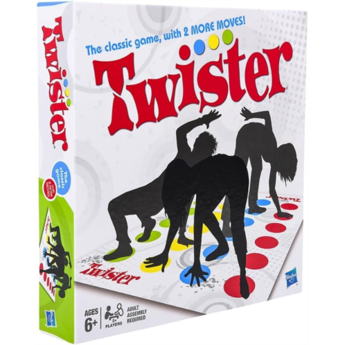 Hasbro Gaming Hasbro Twister Party Classic Board Game for 2 or More Players,Indoor and Outdoor Game for Kids 6 and Up,Packaging May Vary