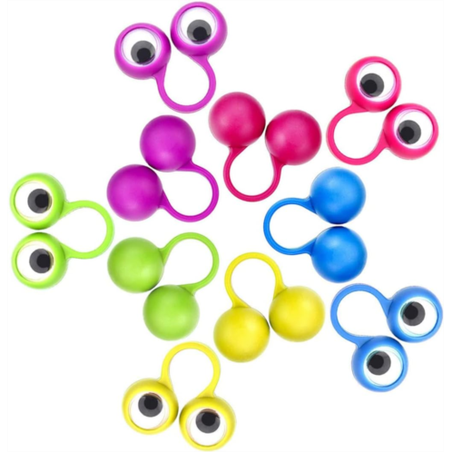 SaltByelif Decompression Entertainment Puppet for The Finger of The Eyes Googly Eyes Party Rings Favors Easter Toys for Children 10pcs