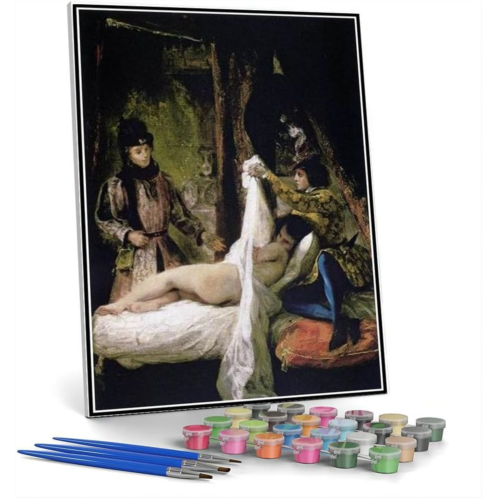 Hhydzq Paint by Numbers Kits for Adults and Kids The Duc DOrleans Showing His Mistress to The Duc De Bourgogne Painting by Eugene Delacroix Arts Craft for Home Wall Decor
