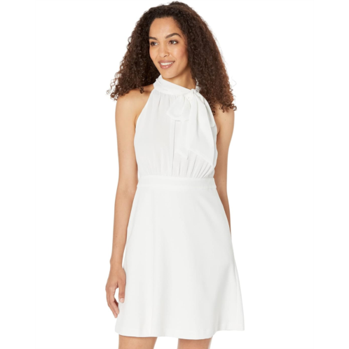 Vince Camuto Chiffon Bow Neck Signature Crepe A-Line Skirt Twofer
