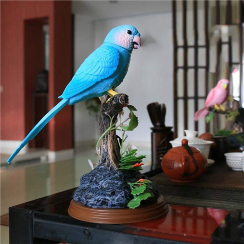 SOWOFA Lively Parrot Singing Birdie Toy Electric Pet with Pen Holder (Random Color)