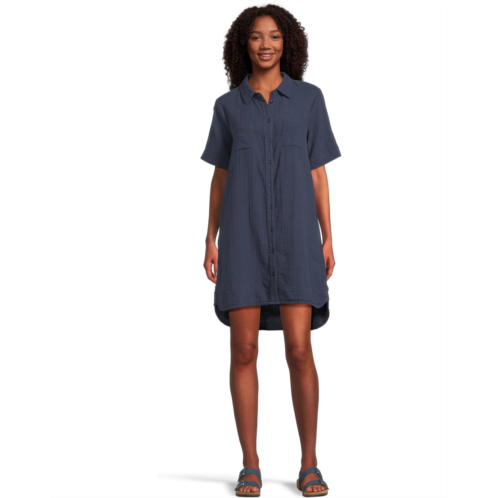 Mod-o-doc Half Sleeve Swing Shirt Dress