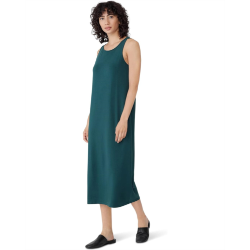 Eileen Fisher Jewel Neck Full-Length Dress