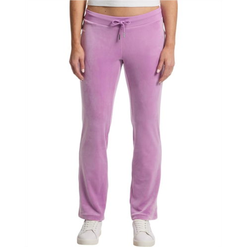 Juicy Couture Rib Waist Velour Pants with Drawcord