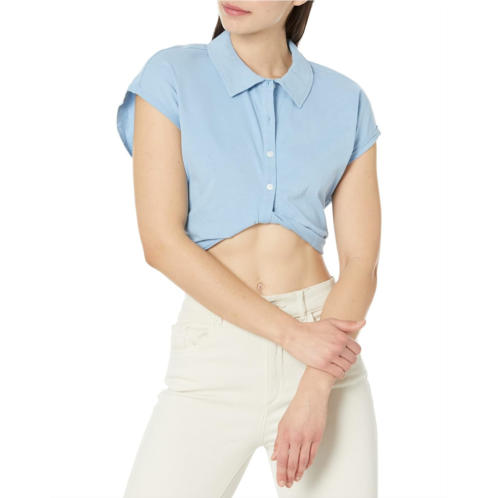 Womens Madewell MWL Polo Twist Tee: Botanical Dye Edition