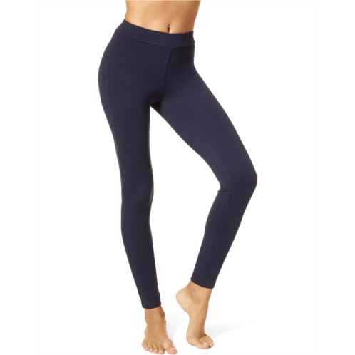 Womens HUE Wide Waistband Blackout Cotton Leggings