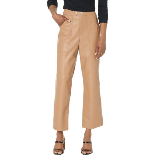 Womens Blank NYC Baxter Leather High-Rise Straight Leg Pants in Lucky Number