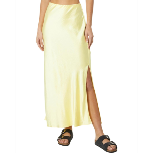 Womens Madewell Satin Maxi Slip Skirt