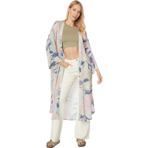 Saltwater Luxe Banks Sustainable Pastel Waves Midi Robe