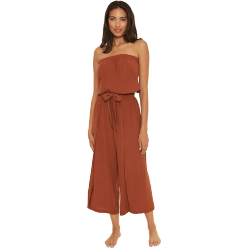 BECCA Ponza Crinkled Rayon Jumpsuit Cover-Up