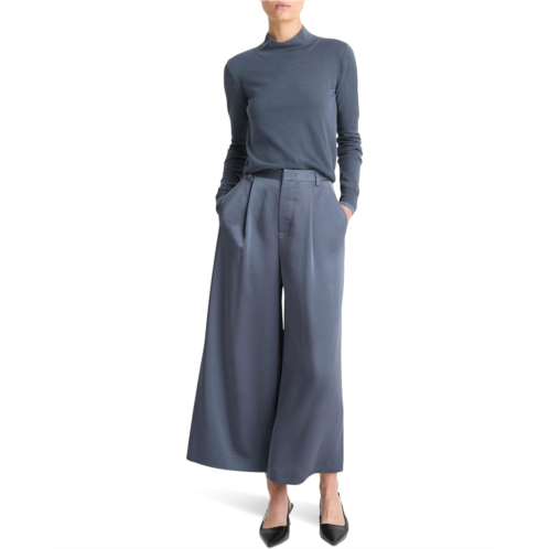 Vince Mid-Rise Satin Culottes