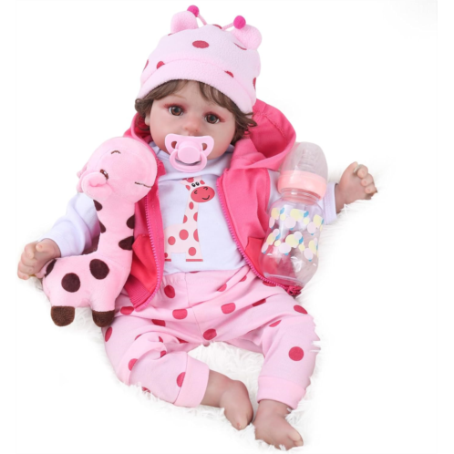 Kaydora Reborn Realistic Newborn Baby Dolls, 18 inch Silicone Real Toddler Girl Lifelike