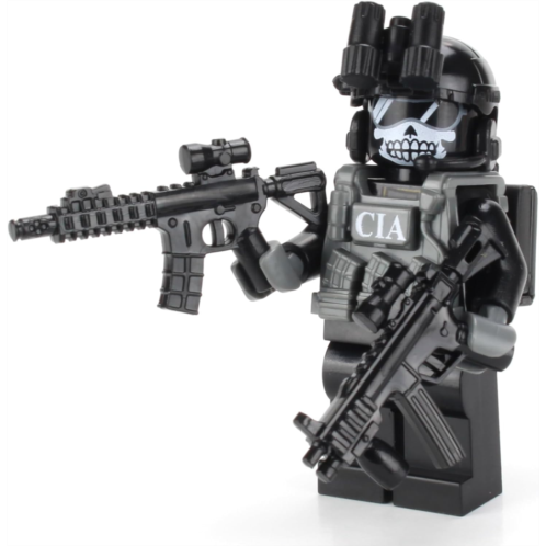 Battle Brick CIA Ghost SAD/SOG Commando Custom Minifigure Genuine Military Minifig Head Printed in USA 1.6 Inches Tall Great Gift for Ages 10+ to Adult AFOL