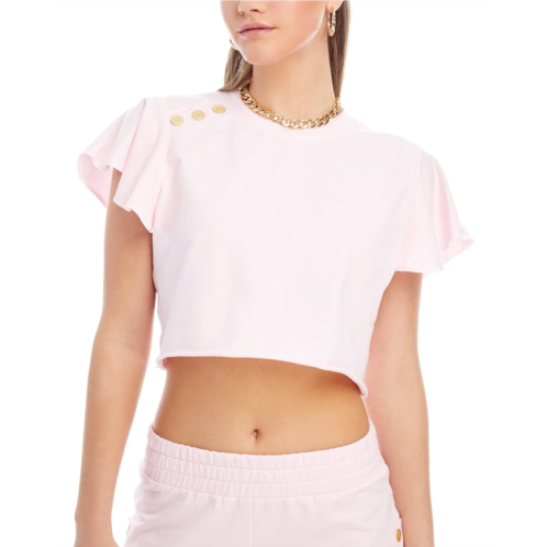 Juicy Couture Ruffle Sleeve Top with Snaps