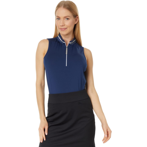 Jamie Sadock Sleeveless Top w/ Collar Shirring