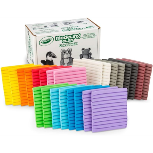 Crayola Modeling Clay Classpack (24 Packs), Bulk Modeling Clay for Kids, 12 Colors, Nontoxic, Classroom Supplies for Kids Arts & Crafts