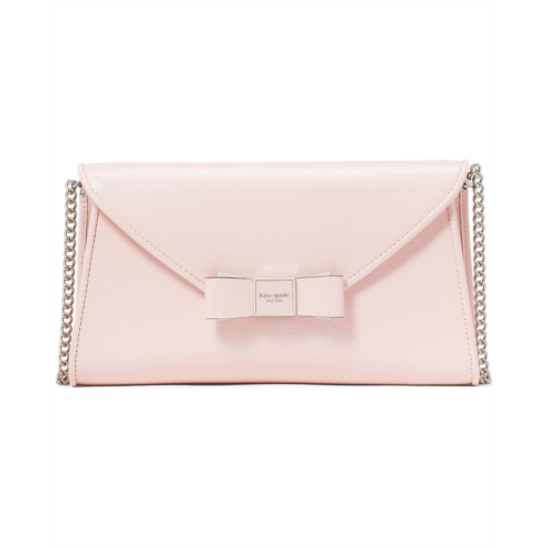 Kate Spade New York Morgan Bow Embellished Patent Saffiano Leather Envelope Flap Crossbody
