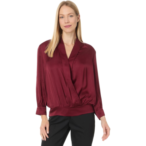 Liverpool Los Angeles Shawl Wrap Front Bracelet Sleeve Blouse Viscose Satin
