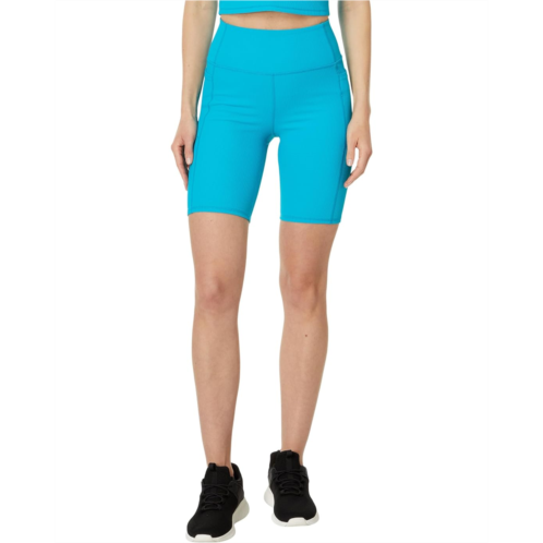 SKECHERS Go Walk Ribbed High Waist 8 inch Bike Shorts