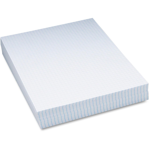 Pacon 2411 Composition Paper, 1/4-Inch Quadrille, 16 lbs, 8-1/2 x 11, White, 500 Sheets/Pack