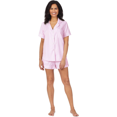 Womens Bedhead PJs Organic Cotton Woven Short Sleeve Shorty Set