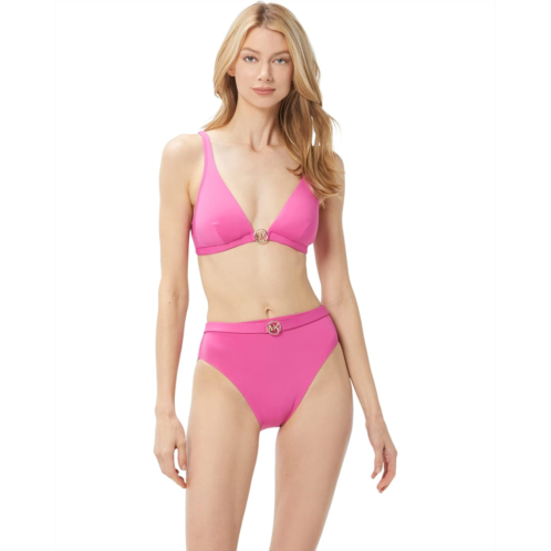 Michael Michael Kors Essentials Solid Triangle Bikini Top