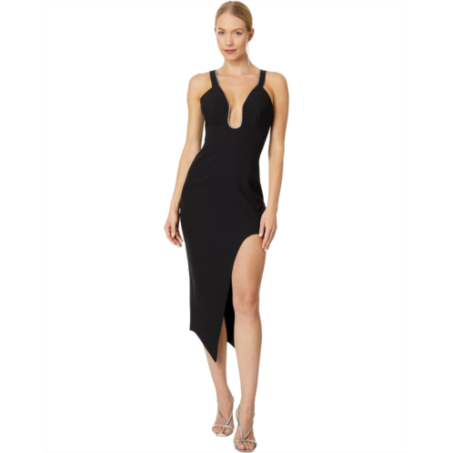 BCBGMAXAZRIA Halter Dress with High Slit