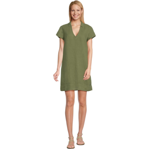 Womens Tommy Bahama Two Palms Short Sleeve Collared Dress