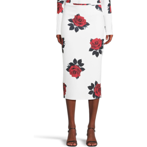 Womens Norma Kamali Straight Skirt To Midcalf