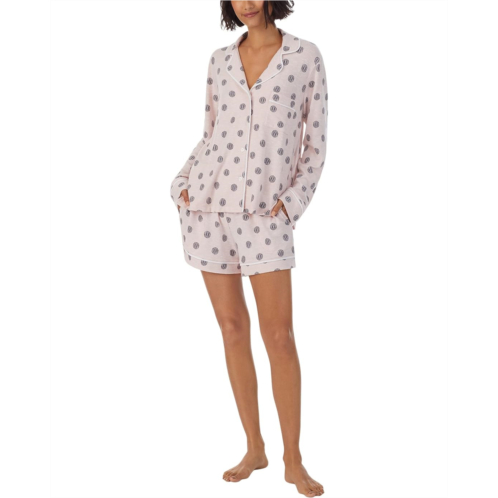 DKNY Long Sleeve Notch Shorty PJ Set