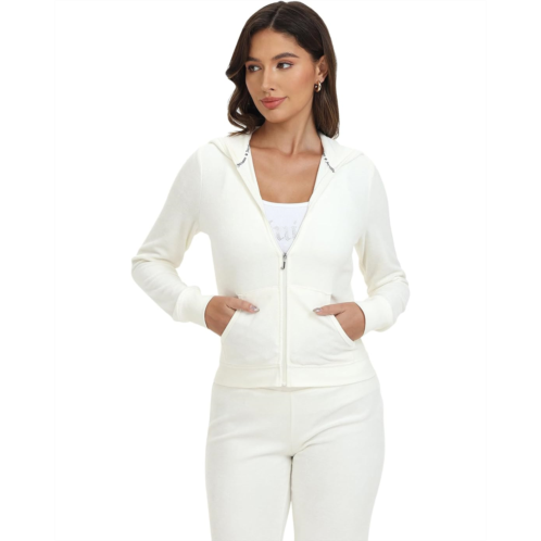 Womens Juicy Couture Heritage Rib Trim Kangaroo Pocket Track Jack