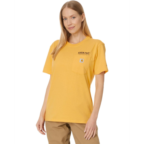 Womens Carhartt Loose Fit Heavyweight Short Sleeve Denali National Park Graphic T-Shirt