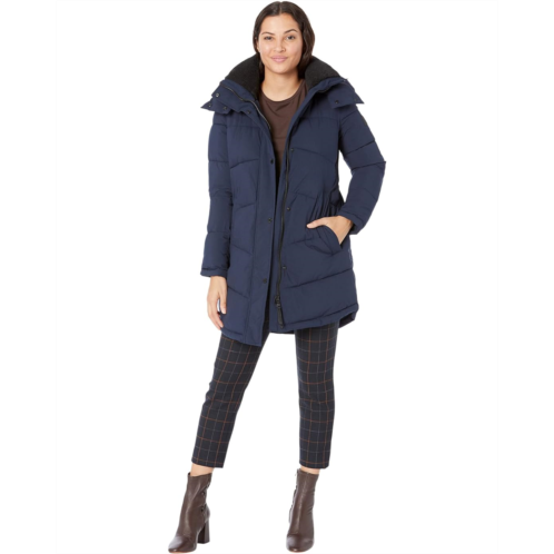 Womens Calvin Klein A-Line Stretch Puffer