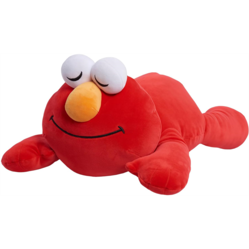 Just Play Sesame Street Sleepy Plush Friends 22-inch Elmo, Red, Soft Cuddly Fabric, Kids Toys for Ages 0