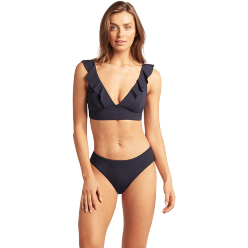 SEA LEVEL SWIM Essentials Frill Bra Top